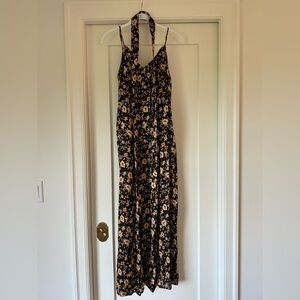 No 6 Floral Black and Tan Jumpsuit